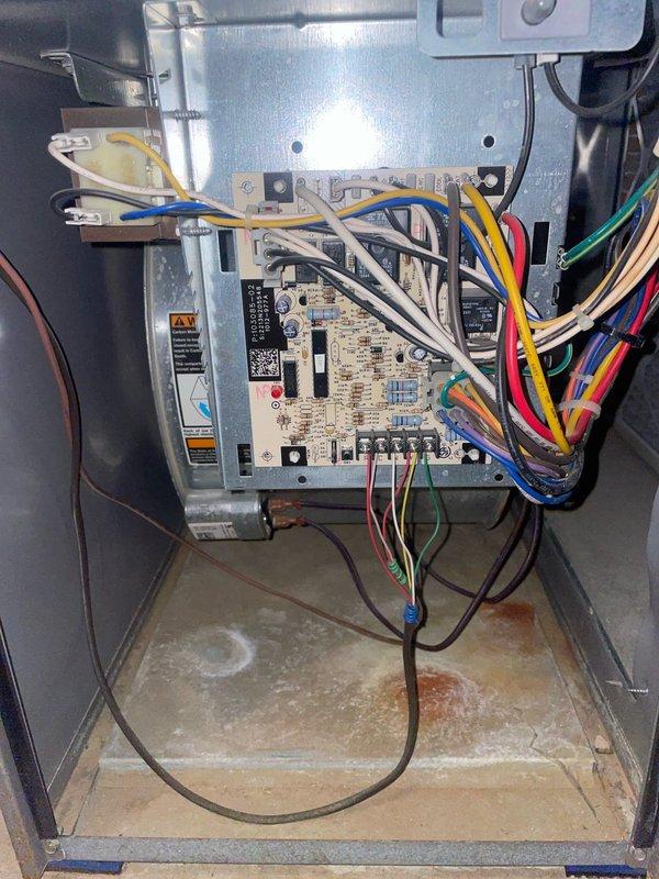 Diagnosed non-functioning furnace (10+ years old) with blower motor and control board issues. Performed comprehensive system inspection, cleaned connections, and verified proper operation after service. Unit is now functioning correctly with normal heating cycles.