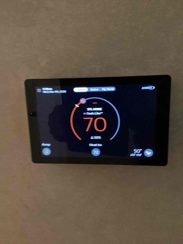 Completed annual heating maintenance tune-up on Lennox furnace system. Inspected and verified proper operation of digital thermostat, checked all connections and ductwork throughout the basement installation. System is functioning correctly with no issues identified.