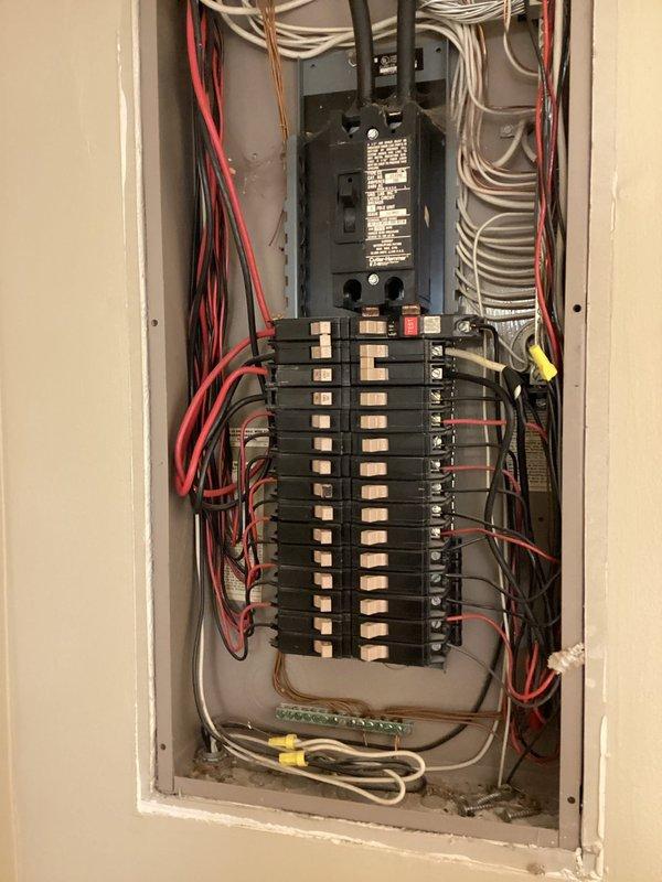 Conducted a comprehensive electrical inspection with focus on GFCI functionality issues. Inspected main electrical panel, examining circuit breaker conditions and wiring integrity. Identified problematic GFCI breaker requiring replacement and documented existing circuit labeling for future reference.