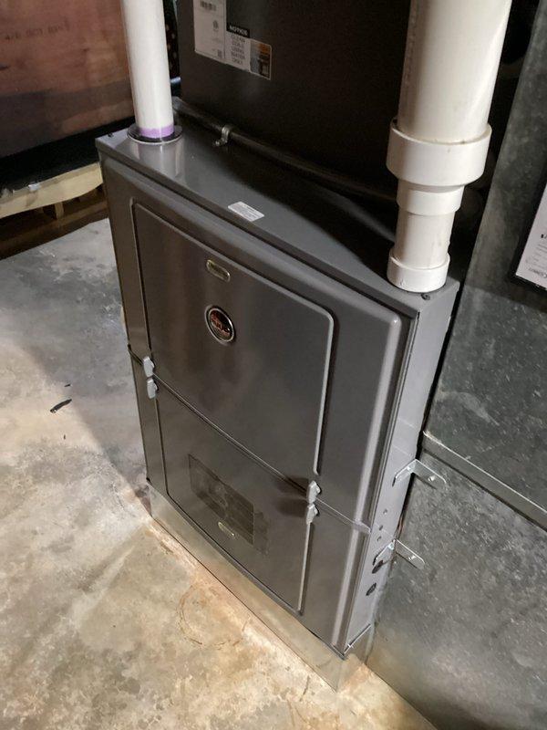 Performed annual heating maintenance on dual-system setup consisting of 2-year-old Ruud and 21-year-old Amana units. Inspected and verified proper operation of the Aprilaire whole-home humidifier with intact water line connections. Both heating systems were functioning correctly at time of service with no operational issues detected.