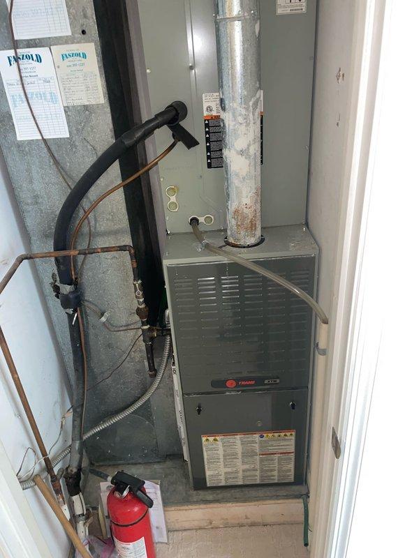 Responded to No Cool service call for 4-year-old Trane system. Diagnosed and corrected system malfunction causing cooling failure; unit now operating properly with normal airflow. Performed scheduled spring maintenance on secondary AC unit including cleaning and inspection of components.