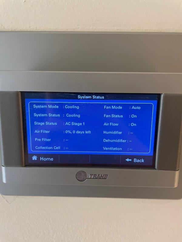Responded to No Cool service call for 4-year-old Trane system. Diagnosed and corrected system malfunction causing cooling failure; unit now operating properly with normal airflow. Performed scheduled spring maintenance on secondary AC unit including cleaning and inspection of components.