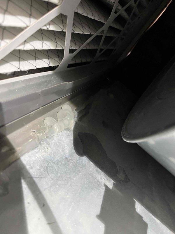 Responded to callback for Lennox furnace (7 years old) that was continuously running and overheating the home following recent heat exchanger replacement. Inspection revealed frost buildup on cooling components and issues with the control board. Traced problem to incorrect wiring connections on the SunLight circuit board where multiple wires (red, blue, yellow, white, black, pink) required proper terminal alignment. Rewired control system to correct the thermostat communication issue, tested system through multiple heating cycles, and verified proper shutdown functionality.