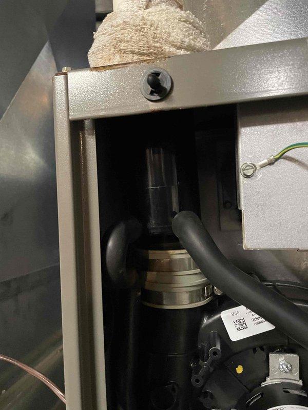 Arrived to replace failed inducer motor as per previous diagnosis. Performed electrical testing with UEI DL379B multimeter to verify proper voltage before installation. Successfully installed new inducer motor (part #81W45), connected all necessary wiring and tubing, and confirmed proper system operation in both heating and cooling modes. Old component was removed for disposal.