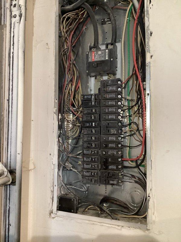 Completed complimentary electrical inspection of residential circuit breaker panel. Performed thorough assessment of panel components, including examination of main breaker, individual circuit breakers (approximately 20), and wiring connections. Panel appears to be in standard working condition with properly organized wiring configuration.