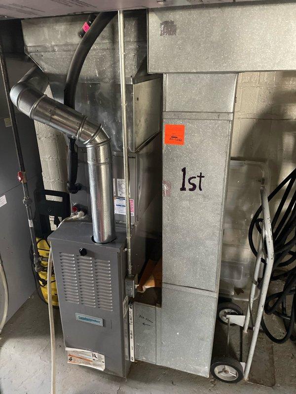 Responded to service call for thermostat connectivity issue on 10+ year old residential HVAC system. Upon inspection, found Honeywell thermostat displaying temperature but not properly communicating with furnace unit. Diagnosed and resolved connection problem between thermostat and main unit, restoring full system functionality and temperature control capability.