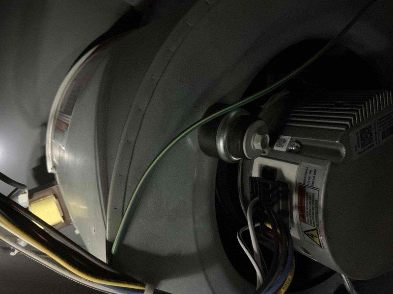 Performed routine cooling tune-up on 10-year-old A/C system located on side of house. Inspected and cleaned blower motor assembly and components, confirming proper operation of all electrical connections. Replaced air filter with new Glasfloss unit, ensuring optimal airflow and system efficiency.