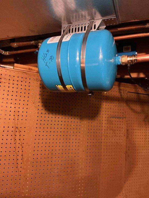 Successfully installed a 50-gallon gas tall water heater with proper permitting (Permit #26PLU-05139) and applied required plumbing ID sticker. Mounted and secured expansion tank with metal straps against utility wall, connecting it to existing copper piping. Completed all necessary pipe connections and verified proper functioning of the system before concluding installation.