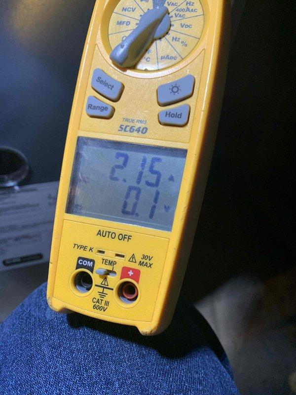 Performed super tune up service on two HVAC units under 10 years old. Conducted electrical system diagnostics with multimeter, confirming proper voltage readings within manufacturer specifications. Replaced two April Aire #213 air filters as requested to maintain optimal system performance and indoor air quality.