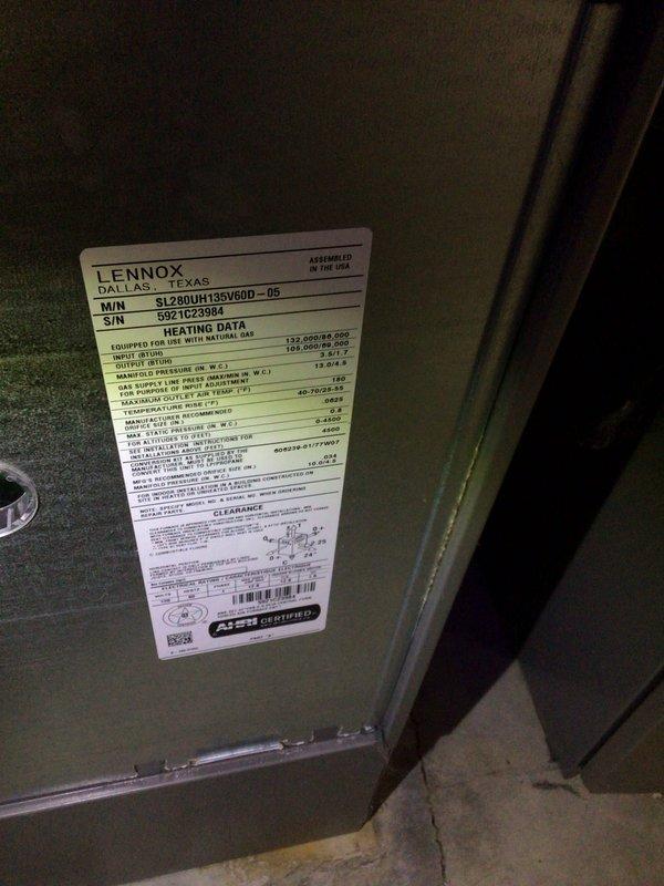 Responded to service call for Lennox unit (Model SL280UH135V60D-05) with reported loud vibration. Inspection revealed significant dust accumulation on evaporator coil causing restricted airflow and system vibration. Performed thorough cleaning of coil assembly to restore proper airflow and eliminate noise issue.