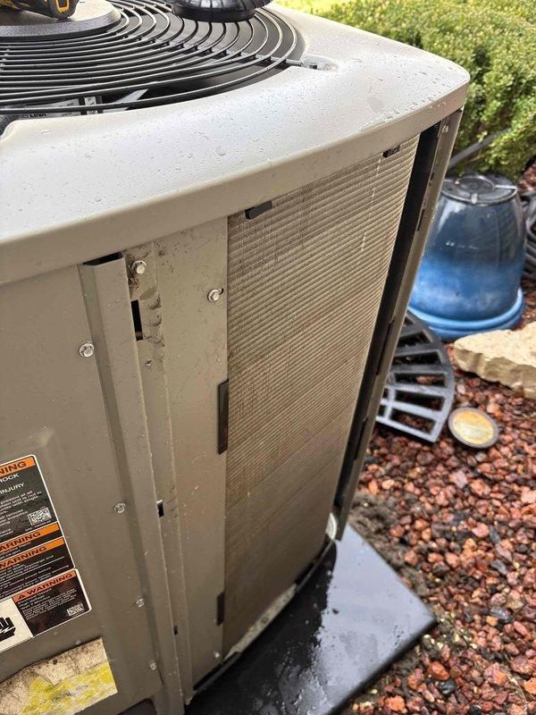 # Service Summary

Responded to no heat call with reported inverter communication error code 434 on 2-year-old outdoor unit. Performed diagnostic evaluation of outdoor unit and communication system between indoor and outdoor components.

# Work Performed

Upon arrival, confirmed outdoor unit was displaying fault code 434, indicating loss of communication between the outdoor inverter board and system controls. Conducted visual inspection of outdoor unit exterior and verified unit was receiving proper power supply. Accessed outdoor unit electrical compartment to inspect inverter control board, wiring harnesses, and communication cable connections.

Checked all low-voltage communication wire connections between indoor air handler and outdoor condensing unit for loose terminals, corrosion, or damage. Verified communication cable routing and condition for potential wire breaks or insulation damage. Tested voltage supply to inverter board and confirmed proper input power levels.

Inspected i