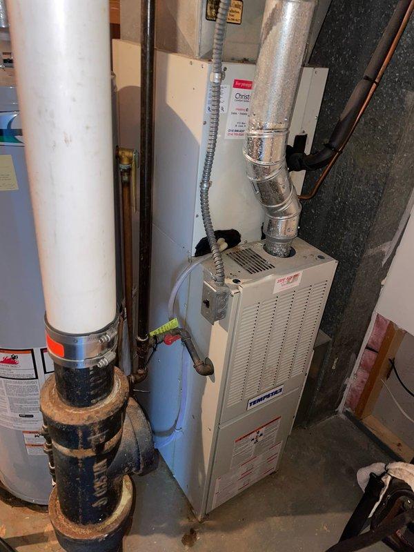 Responded to no cooling call and found Nest thermostat displaying error code E103 indicating a problem with the Y1 (compressor) wire. Diagnosed wiring issue preventing air conditioning system from receiving proper signal to initiate cooling cycle, explained findings to customer and provided recommendations for resolution.