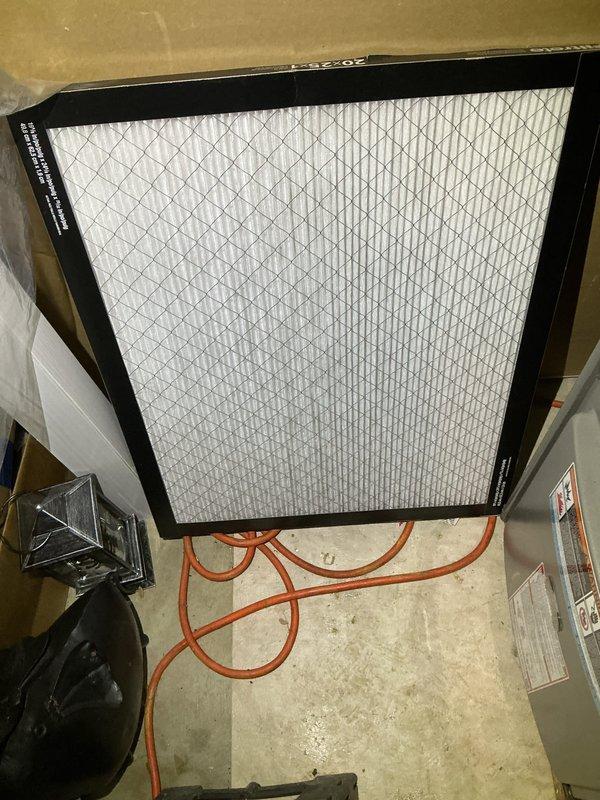 Responded to no heat call on Lennox unit located on first level. Performed diagnostic evaluation and determined system required filter replacement. Installed new air filter and verified proper airflow. Unit restored to normal heating operation and thermostat responding correctly.