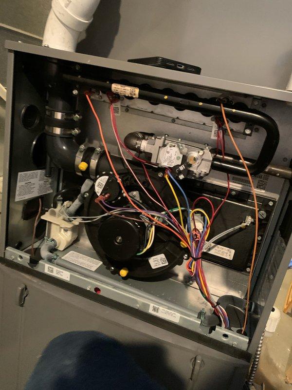 Completed comprehensive Supertune maintenance on two 7-year-old HVAC systems, including one furnace located in the basement and one air conditioning unit in the backyard. Performed thorough inspection of furnace internal components, including gas valve assembly, ignition system, blower motor, pressure switches, and condensate drain system. Verified all electrical connections and wiring harnesses for proper termination and secure mounting. Tested temperature differential readings using calibrated digital testing equipment, recording supply air temperature of 212°F with proper system operation. Inspected and verified condensate drain lines and traps for proper flow and function. Cleaned and evaluated all accessible components within both units. All systems tested and confirmed operational within manufacturer specifications upon completion.