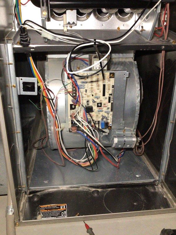 Completed comprehensive tune-up service on two HVAC systems located in basement with raised installations per Home Depot work order #F57809763. Performed full system inspection including control board evaluation, electrical connections check, and burner assembly examination on both units. Documented heavily soiled air filter requiring replacement due to significant dust and debris accumulation restricting airflow, which was affecting system efficiency and indoor air quality.