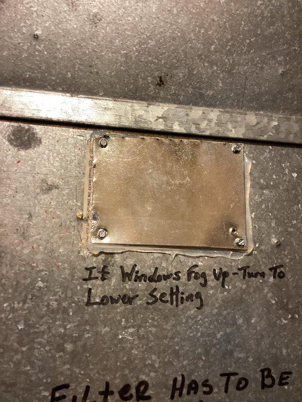 Removed existing humidifier unit from furnace system in basement and fabricated a cover panel to seal the opening left in the furnace cabinet. Secured panel with appropriate fasteners to ensure proper system integrity and prevent air leakage that could affect furnace efficiency and operation.