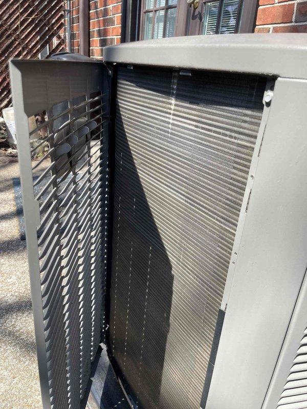 Completed routine preventive maintenance and tune-up on a 4-year-old Lennox cooling system. Performed comprehensive inspection of outdoor condenser unit, including examination of condenser coil fins, internal components, and refrigerant lines. Verified proper operation of all system components with unit functioning within normal parameters at time of service.