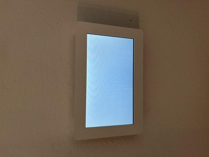 Responded to no-heat call for blank thermostat display on unit 10 located in hallway. Upon arrival, found iComfort thermostat with no power to display. Removed existing thermostat faceplate, inspected wiring connections at terminal block, and verified proper wire placement including R, Y, G, and W terminals. Reinstalled thermostat, restored power, and confirmed display functionality with touchscreen responding properly. System operational upon departure.