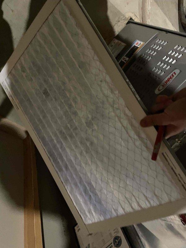 Completed comprehensive cooling season tune-up on 3-year-old residential air conditioning system. Performed full system inspection including refrigerant levels, electrical connections, condenser coil cleaning, and blower motor operation. Inspected and documented air filter condition and interior cabinet components, verifying all safety controls and condensate drainage functioning properly.

---

**Detailed Work Performed:**

Conducted standard preventive maintenance service on outdoor condensing unit and indoor air handler. Verified proper airflow through system and checked temperature differential across evaporator coil. Inspected electrical components including control board, wiring connections, and safety switches within air handler cabinet. Examined blower assembly and confirmed secure mounting of all internal components. Evaluated air filter media for restriction and proper fit within filter housing. Checked refrigerant line insulation and condensate drain line for proper operatio