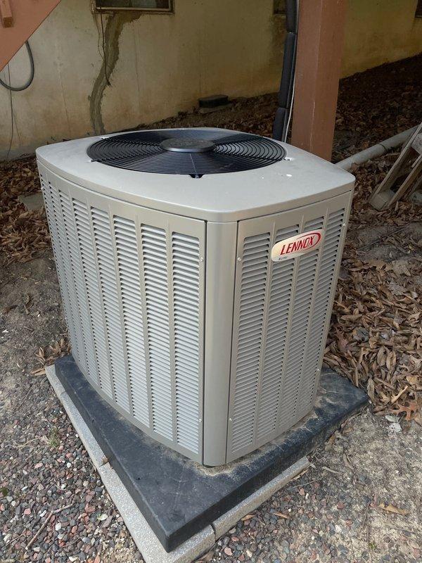 Performed diagnostic evaluation on Lennox heat pump system experiencing performance concerns. Conducted initial system assessment and inspection of outdoor condenser unit and control board components. Unable to complete full refrigerant charge verification and system performance testing due to ambient temperature conditions being insufficient for accurate heat pump operation analysis. Documented equipment condition and control board configuration. Follow-up visit required during warmer weather to properly assess system pressures, verify refrigerant charge levels, and determine if low refrigerant or restriction in refrigerant circuit is causing performance issues.