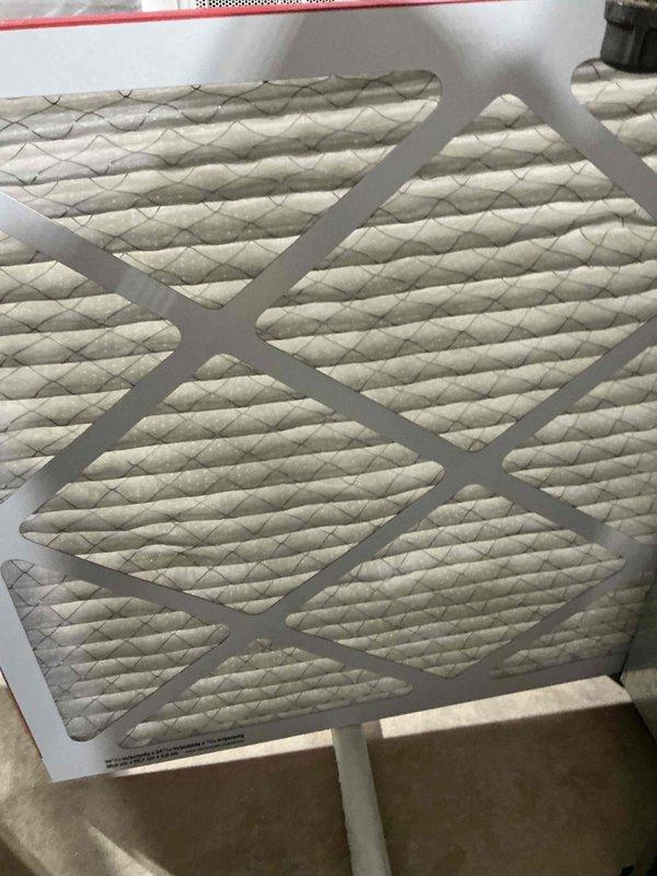 Completed annual cooling maintenance tune-up on residential air conditioning system. Performed comprehensive inspection of air handler unit, including blower assembly and centrifugal fan wheel, which were found to be in good operating condition with normal dust accumulation. Replaced dirty pleated air filter with visible debris buildup to restore proper airflow and system efficiency. Verified all electrical connections, control board functionality, and mechanical components. System tested and confirmed operating properly upon completion of maintenance service.