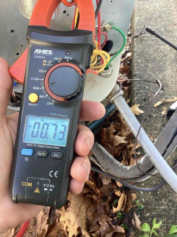 Completed comprehensive cooling system tune-up on 10-year-old AC unit located at side of home. Performed standard maintenance protocol including electrical diagnostics with digital clamp meter, recording amperage draws to verify compressor and condenser fan motor operation within manufacturer specifications. All measurements indicated normal operating parameters, system tested and confirmed operational.