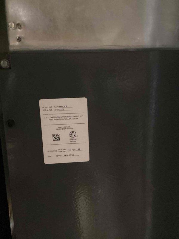 Responded to no cooling call on 10-year-old Amana system. Found thermostat successfully triggering indoor blower motor, but outdoor compressor unit failing to operate. Performed diagnostic testing with multimeter on outdoor unit components to identify electrical failure preventing compressor operation. Diagnosed and resolved issue, restoring proper cooling function to system.
