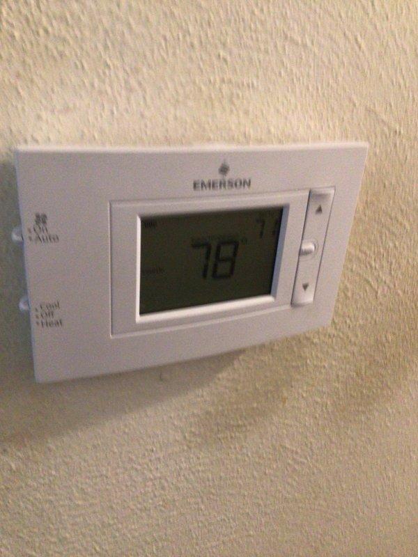 Completed cooling tune-up on 13-year-old outdoor unit, performing standard maintenance procedures including system inspection, temperature verification at thermostat reading 78°F, and filter assessment. Observed heavily soiled air filter with significant dust and debris accumulation, which was documented for replacement recommendation to ensure optimal airflow and system efficiency.