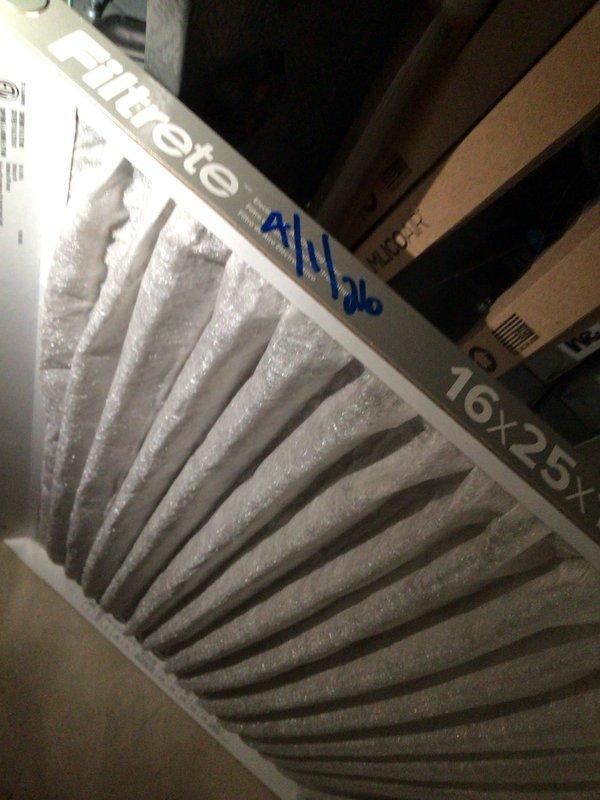 Completed comprehensive cooling maintenance on 8-year-old Goodman system. Performed AC tune-up including inspection of control board and electrical connections, verified proper wiring configuration and safety labels, and replaced 16x25x1 Filtrete allergen air filter. System tested and confirmed operational with all components functioning within normal parameters.