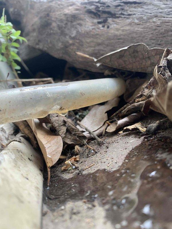 Completed cooling system tune-up on a 10+ year old outdoor unit located in backyard. Inspected and documented electrical components including capacitor showing age-related wear and surface oxidation. Cleared debris accumulation around unit base and verified proper drainage from condensate lines.