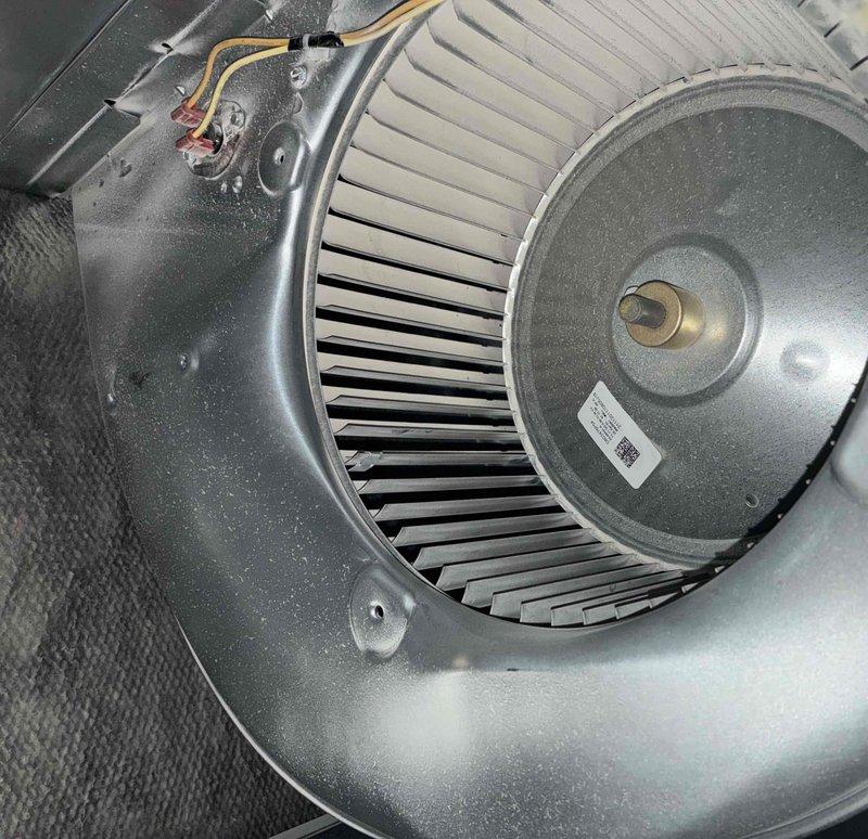 Completed comprehensive cooling season tune-up on 4-year-old residential air conditioning system located in basement. Performed full system inspection including blower motor assembly and squirrel cage fan evaluation, verified proper operation of all electrical connections and wiring, inspected and documented air filter condition, checked blower wheel for dust accumulation and proper rotation, and confirmed all components operating within manufacturer specifications.