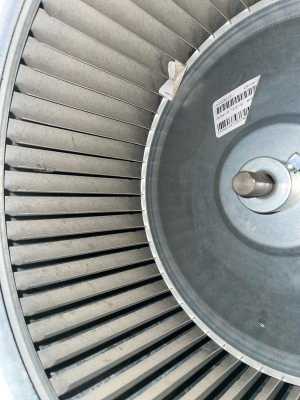 Responded to service call for air conditioning unit freezing after one hour of operation. Performed diagnostic inspection and found excessive dust and debris accumulation on blower wheel assembly causing restricted airflow. Cleaned blower wheel and motor housing to restore proper air circulation. Verified thermostat operation and system controls functioning correctly. Unit tested through complete cooling cycle with no freezing observed and proper airflow restored.