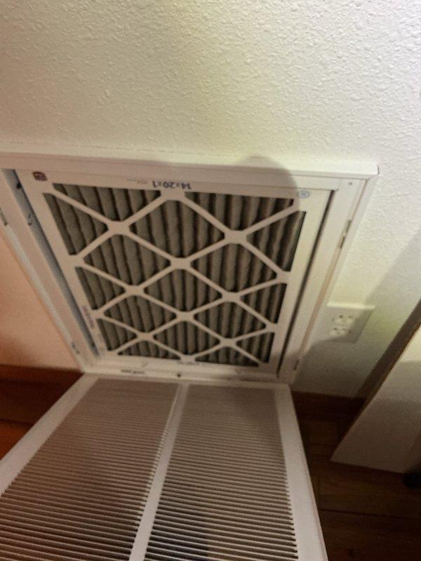 Completed preventative maintenance tune-up on two residential cooling systems aged 19 and 23 years. Performed comprehensive inspection of both units including electrical connections, contactors, capacitors, and compressor components. Inspected and evaluated air filtration systems at both return air locations, noting clean pleated filters in proper operating condition.