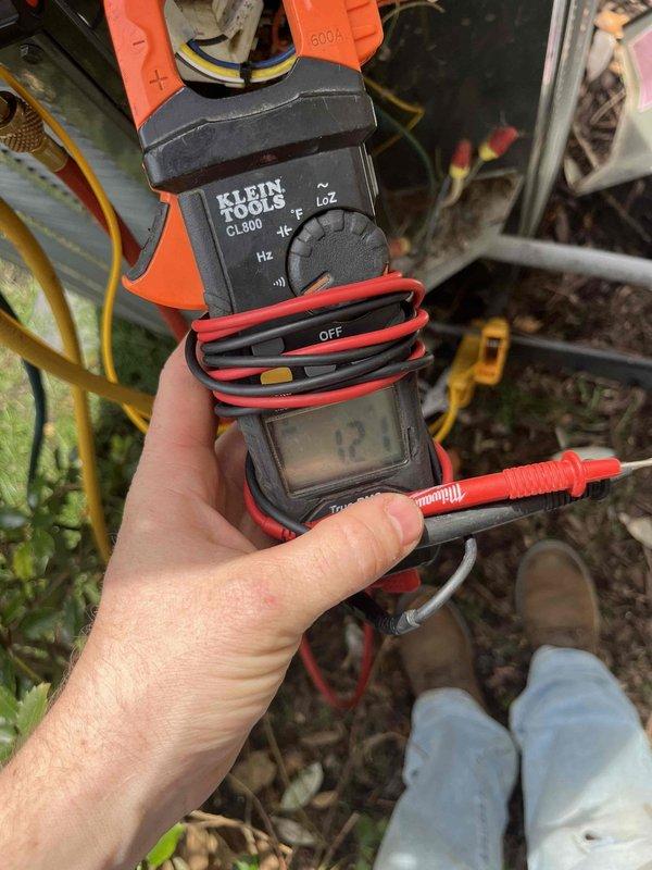 Completed preventive maintenance tune-up on single cooling unit. Inspected and replaced air filter, verified system electrical readings with clamp meter, and confirmed proper operation of all components. Unit operating within normal parameters with no issues identified.