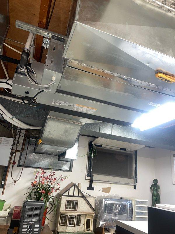 Completed cooling tune-up maintenance on two HVAC units, including a 14-year-old outdoor condenser and 3-year-old indoor air handler system. Performed standard U10 preventive maintenance protocol on both units, inspecting electrical connections, refrigerant levels, condensate drainage, and airflow performance. Verified thermostat operation displaying 71°F in cooling mode with proper system response and confirmed all components functioning within manufacturer specifications.