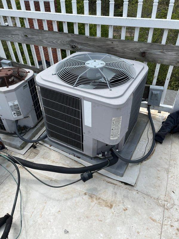 Replaced failed evaporator coil on rooftop HVAC unit. Removed old coil, installed new unit with proper refrigerant line connections, verified drain pan placement, and restored system to operational status. Unit tested and confirmed cooling function with temporary heat/cool capability maintained during repair.