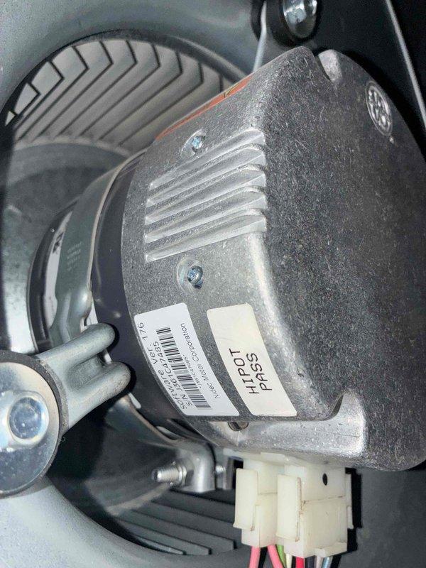 Performed comprehensive cooling maintenance on 6-year-old Goodman HVAC system. Inspected and documented blower wheel assembly and blower motor operation, confirming proper function of squirrel cage fan, motor shaft coupling, and electrical connections. All components found in good working condition with system operating as designed.