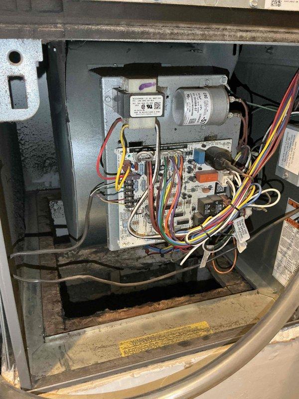 Completed seasonal cooling tune-up on 7-year-old single-zone system located in backyard. Performed comprehensive inspection of condenser unit, verified proper operation of capacitor and electrical components, checked refrigerant levels, cleaned condenser coils, inspected return air grille, and confirmed system is operating within manufacturer specifications for optimal cooling performance.