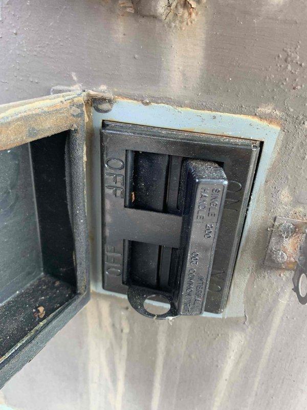 Completed comprehensive electrical safety inspection of residential property. Evaluated main electrical service panel with dual meter configuration, exterior GFCI-protected 30-amp air conditioner disconnect outlet showing weathering and corrosion on enclosure, and overall electrical system integrity. Documented findings with photographic evidence for homeowner records and recommended maintenance considerations based on observed exterior electrical component conditions.