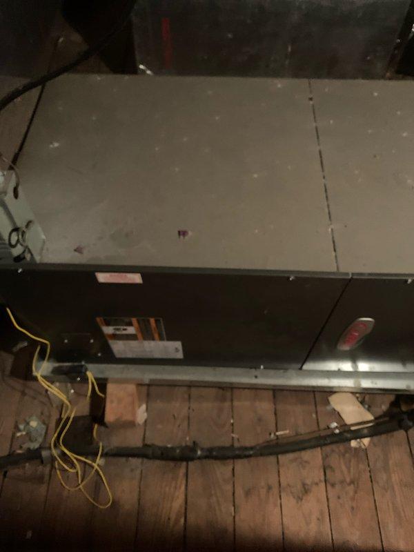 Completed comprehensive cooling system tune-up on a 9-month-old residential air conditioning unit. Performed full system inspection of the attic-mounted air handler, including blower motor assembly evaluation, electrical connection verification, and filter assessment. The pleated air filter showed moderate dust accumulation and was serviced accordingly. All mechanical and electrical components were inspected and found operating within manufacturer specifications for this newer equipment.