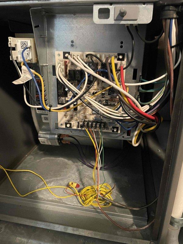 Completed comprehensive cooling maintenance tune-up on 10-year-old Lennox system. Performed full system inspection including electrical connections at control board, verified proper voltage readings at 4.73V on critical circuits using calibrated multimeter, cleaned and tightened all wire terminals, and confirmed system operational status. All components functioning within manufacturer specifications; unit operating efficiently with no issues identified.