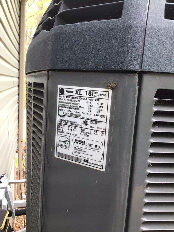 Responded to no cooling call on 12-year-old Trane XL 18i outdoor unit. Upon inspection, confirmed outdoor unit was not operating. Diagnosed failed compressor with seized windings and added equipment to maintenance agreement for continued service coverage.
