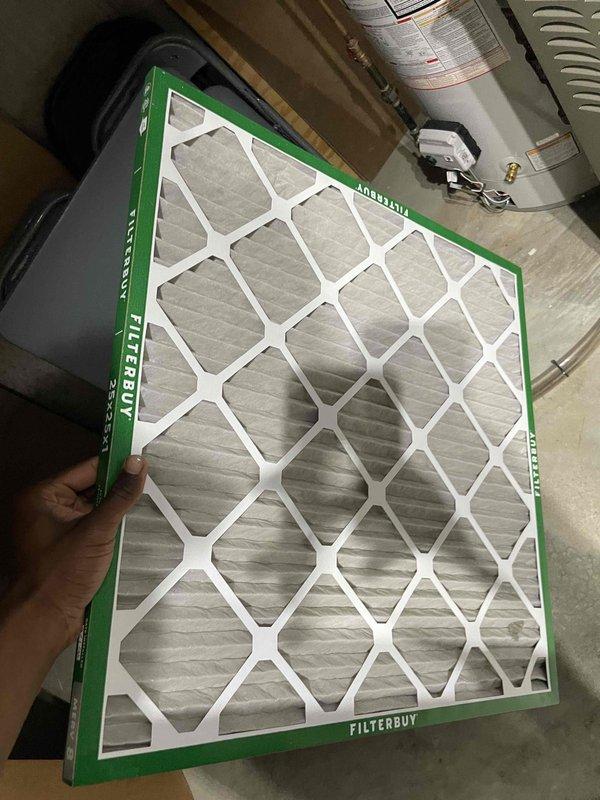 Completed comprehensive cooling season tune-up on 10-year-old air conditioning system, including full system inspection, performance testing, and preventive maintenance procedures. Verified proper operation of blower motor assembly and electrical connections within air handler unit, confirmed all components functioning within manufacturer specifications. Installed new Filterbuy pleated air filter to ensure optimal airflow and system efficiency for continued operation.