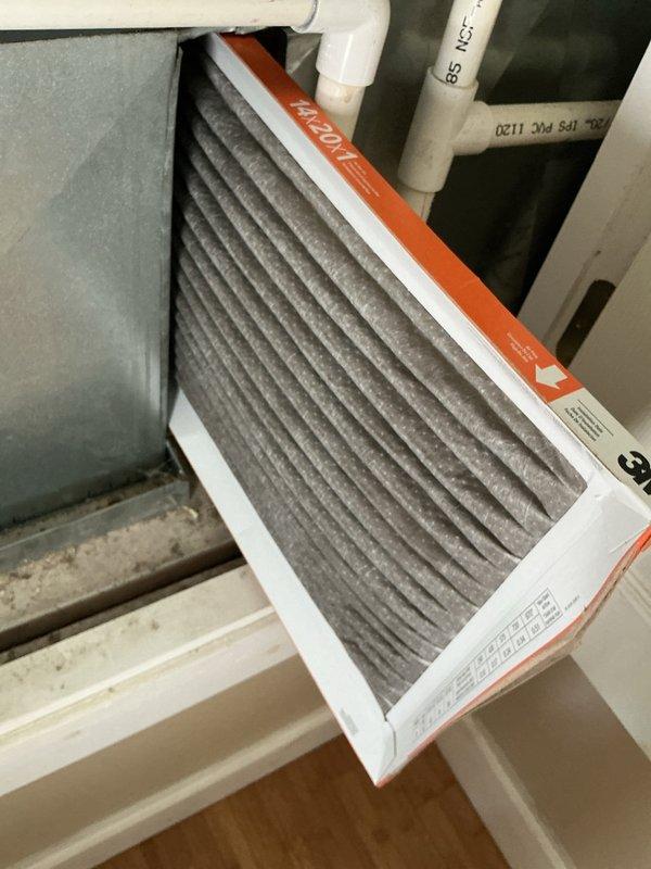 Completed cooling season tune-up on 16-year-old outdoor condensing unit. Inspected and cleaned evaporator coil, which showed minor dust accumulation between fins but remained in functional condition. Checked air filter condition at air handler, confirmed proper airflow, and verified all system components were operating within normal parameters for seasonal cooling operation.