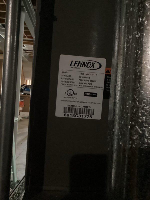 Completed comprehensive cooling maintenance on 9-year-old Lennox AC system (Model CX30-48A-8F-2). Performed standard tune-up procedures including system inspection, refrigerant level verification, electrical component testing, and condenser coil cleaning. Replaced air filter (20x25x1) which showed moderate dust accumulation. System operating within manufacturer specifications with no deficiencies noted.