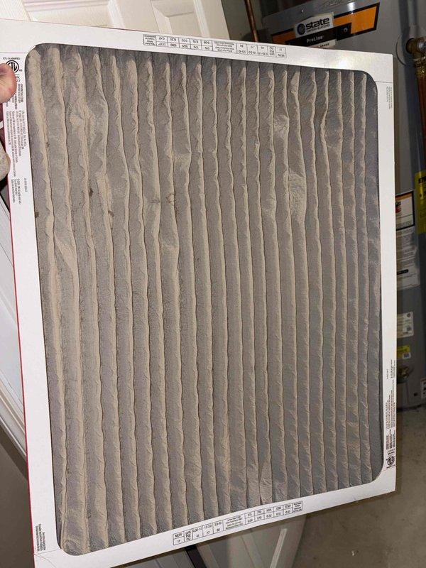 Completed annual cooling maintenance tune-up on HVAC system. Performed comprehensive inspection of blower motor assembly, verified proper operation and electrical connections, and replaced dirty air filter with visible dust accumulation. System tested and confirmed operating within normal parameters.