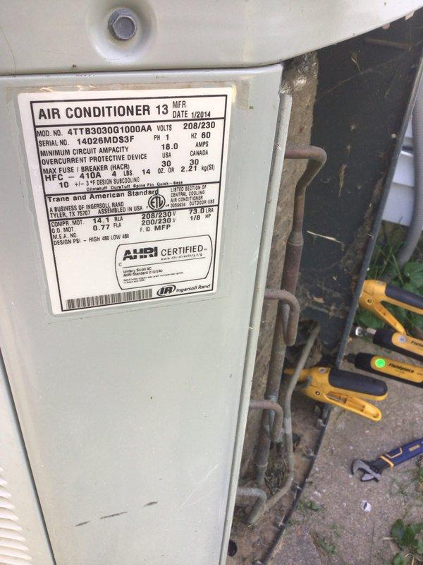 Completed comprehensive cooling tune-up on 12-year-old Ingersoll Rand 13 SEER air conditioning unit (Model 4TTB3030G1000AA) located in backyard. Performed standard maintenance protocol including inspection of condenser coils, electrical connections, refrigerant levels, and overall system operation to ensure optimal performance for the cooling season.
