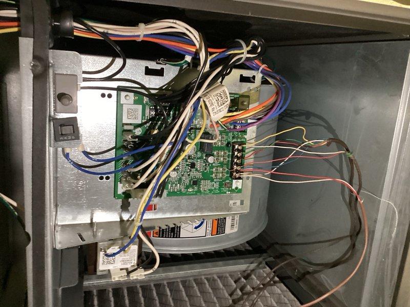 Completed comprehensive cooling maintenance on a 9-year-old air conditioning system. Performed standard tune-up procedures including inspection of control boards, electrical connections, and wiring harnesses within the control panel, verifying proper operation of all electronic components and communication modules. Inspected outdoor condenser unit, confirmed coil fins are clean and undamaged, and verified system is operating within normal parameters. System tested and confirmed working properly with no issues found.