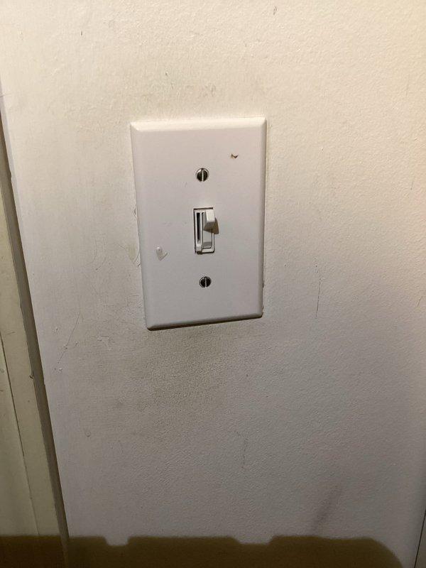 Responded to service call for malfunctioning light switch in primary bedroom closet. Upon inspection, found broken toggle switch that required replacement. Removed existing wall plate and disconnected faulty switch from electrical box. Installed new standard toggle-style light switch, secured all wire connections, and verified proper operation. Reinstalled wall plate with mounting screws and confirmed switch functionality in both on and off positions.