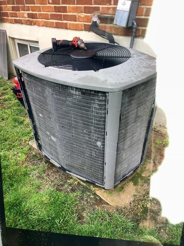 Completed preventative maintenance tune-up on a 10+ year old residential cooling system located in side yard. Performed comprehensive inspection of outdoor condenser unit and indoor air handler, checked all electrical connections and controls, verified proper blower motor operation, and documented system condition with photos. Unit is operational and ready for cooling season.
